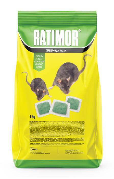 Ratimor pasta 1 kg difenacum 0,005% zielona