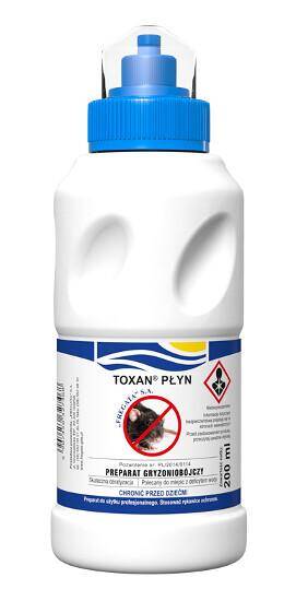 Toxan płyn 200 ml bromadiolone 0,005%