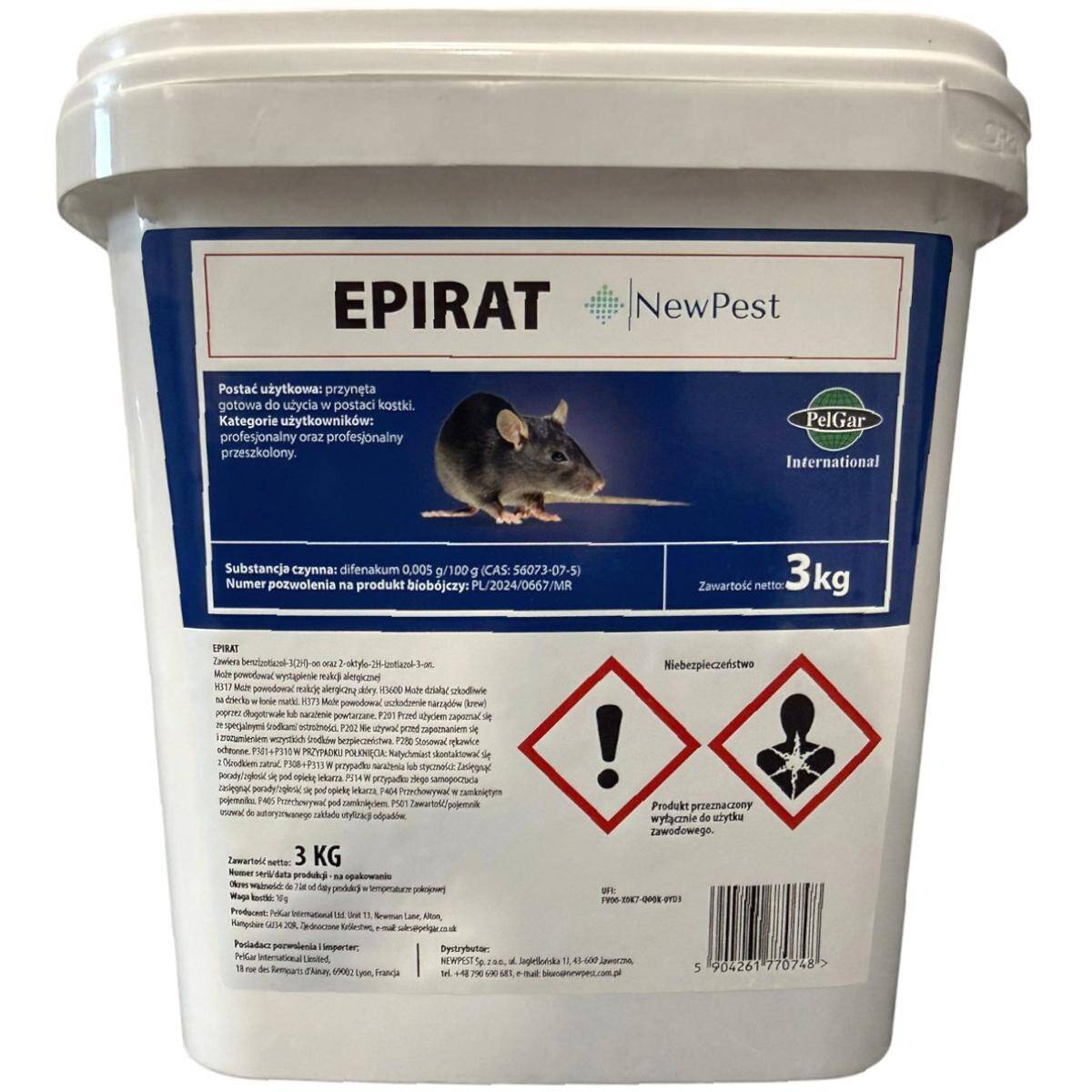 Epirat kostka difenakum 50 PPM 3 kg