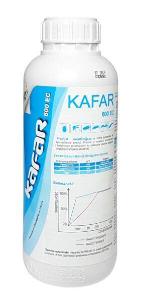 Kafar 600 EC 1l permetryna 400g/l, cypermetryna 100 g/l, PBO 100g/l