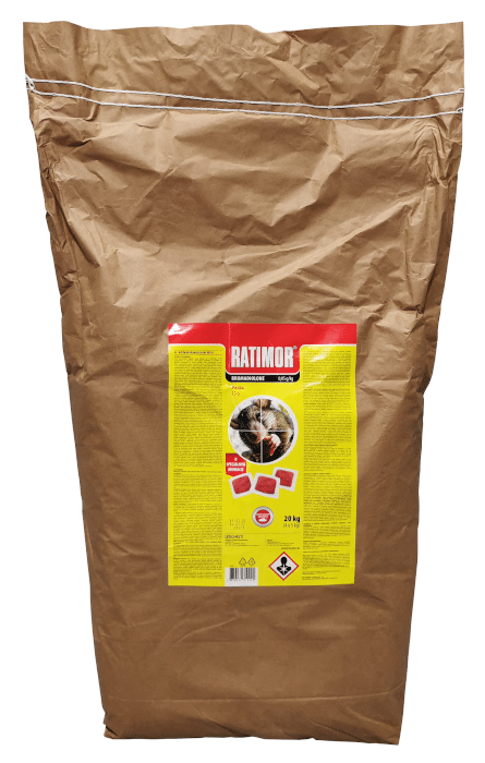 Ratimor pasta 20 kg bromadiolone 0,005%