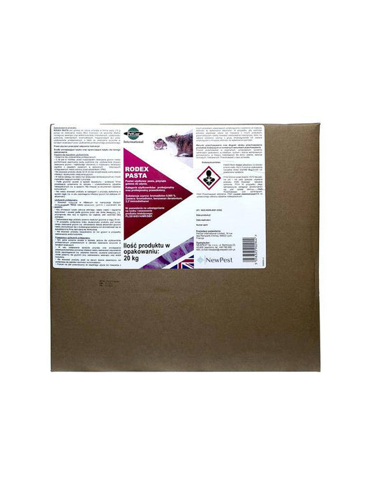 Rodex Pasta bromadiolon 50 PPM 20kg (czerwona)