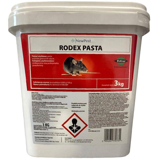 Rodex pasta bromadiolon 50 PPM 3 kg