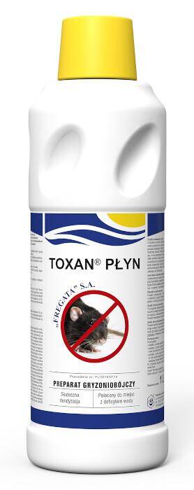 Toxan płyn 1l bromadiolone 0,005%